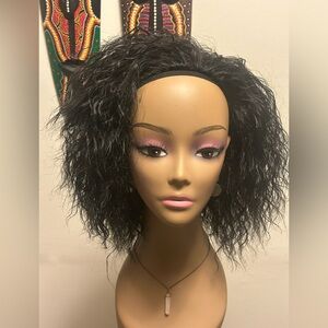 Curly Black half Wig